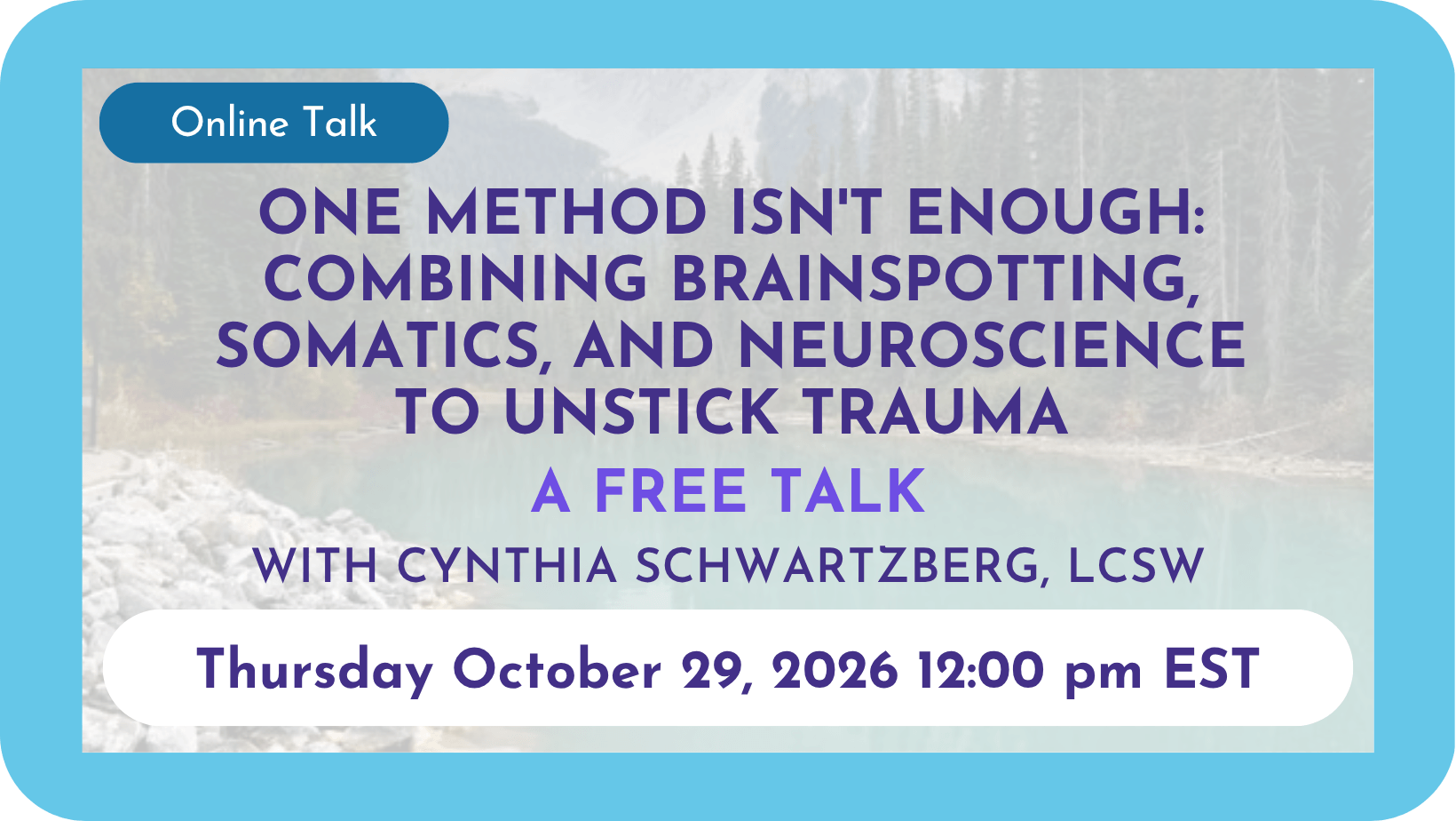 One method isnt enough Oct 29